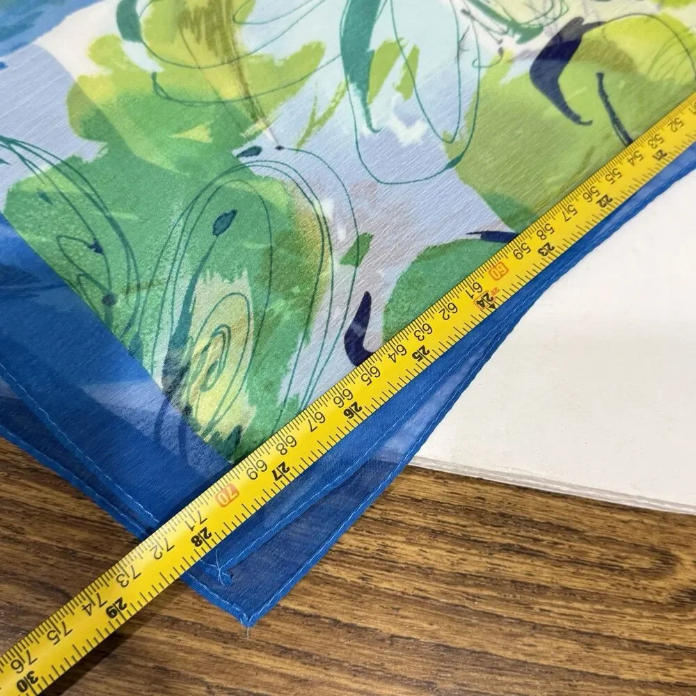 Women Vintage Floral Rectangle Scarf 56” x13”